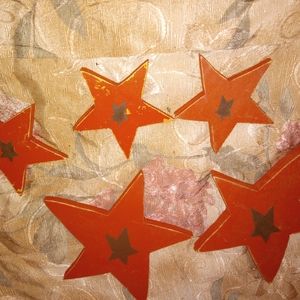 Primitive Wooden Stars X 5